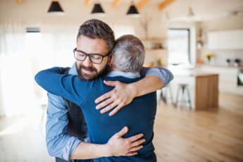 two people embracing one another