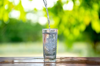 water being poured into a glass