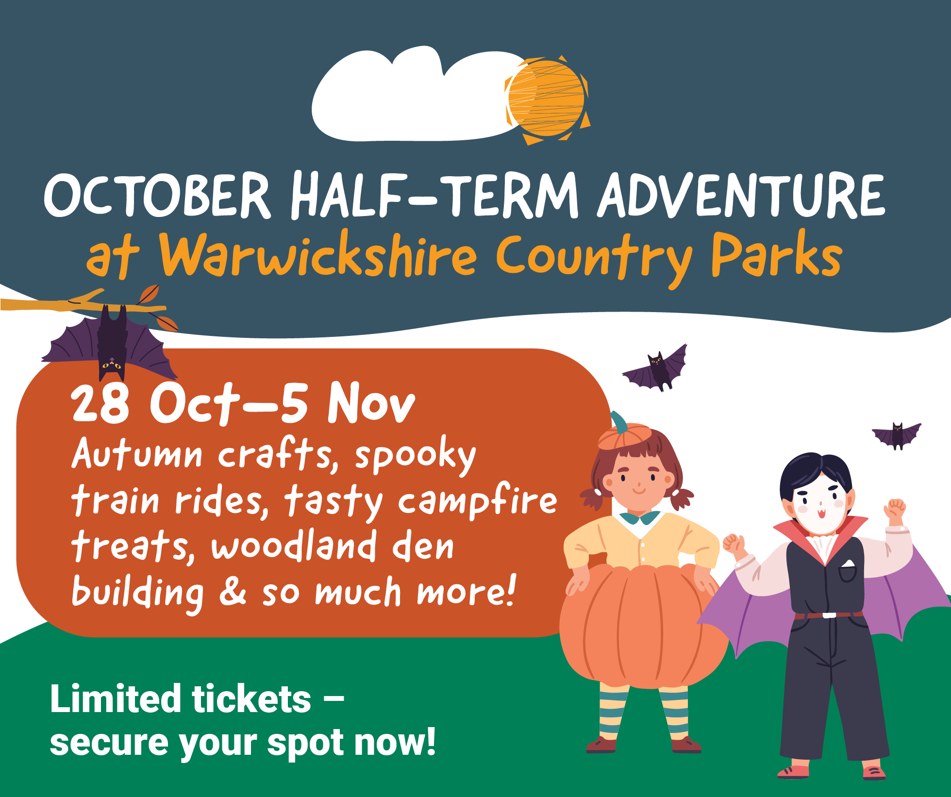 Experience an halfterm at Warwickshire's Country Parks